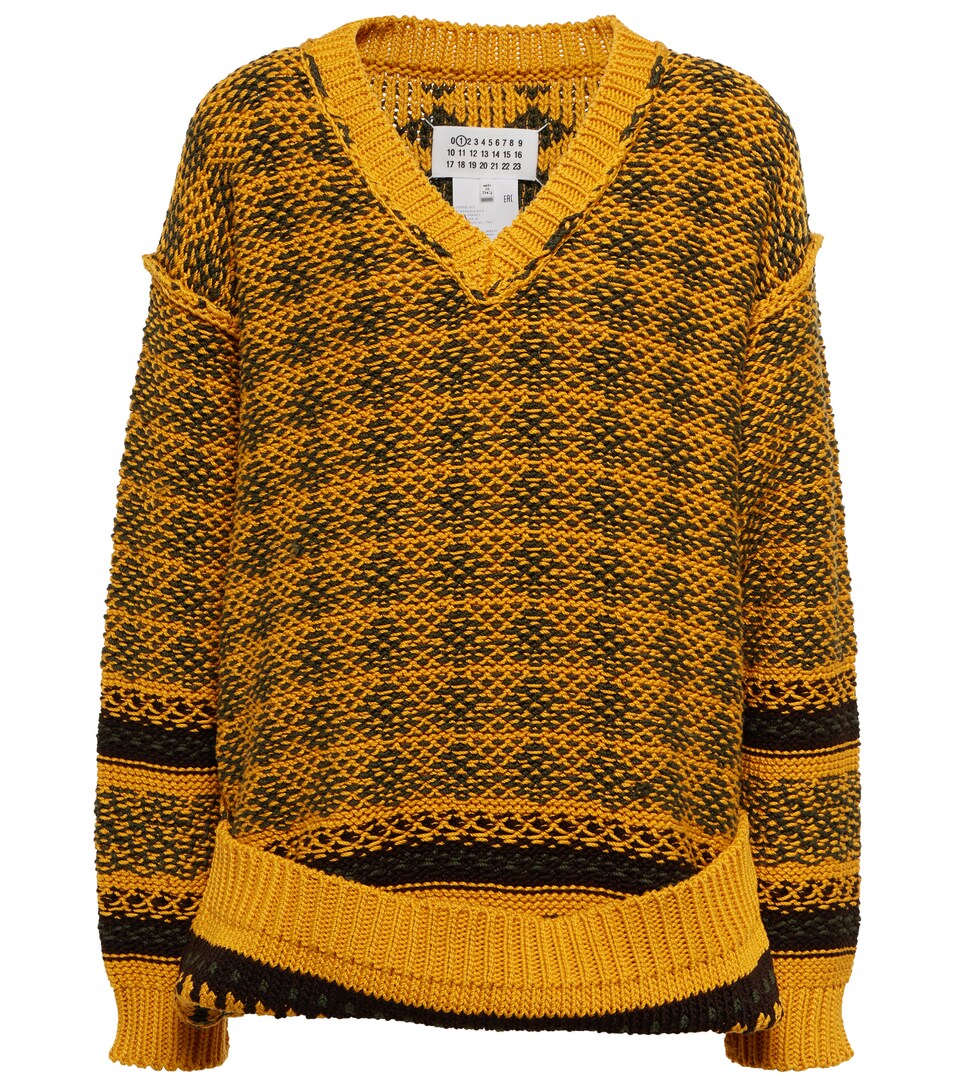 Maglione di cotone beige per uomo