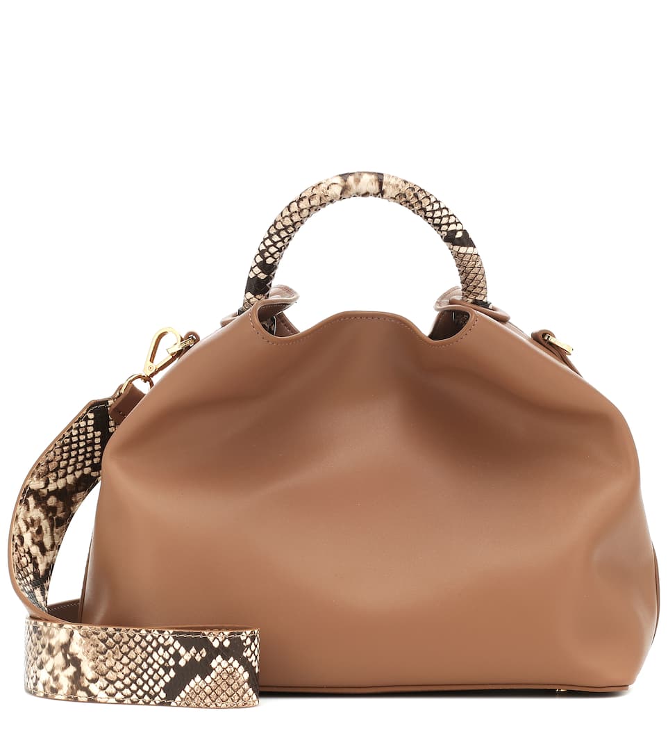 Click to view more detailed imagery on our partner's website Elleme Papillon Small Leather Tote Bag In Neutrals