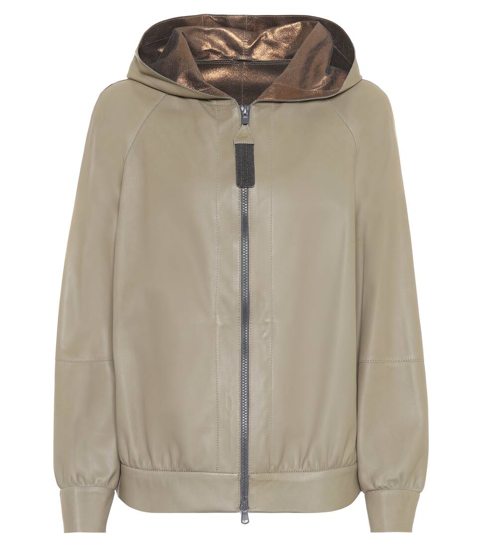 Brunello Cucinelli Hooded Leather Jacket Mytheresa