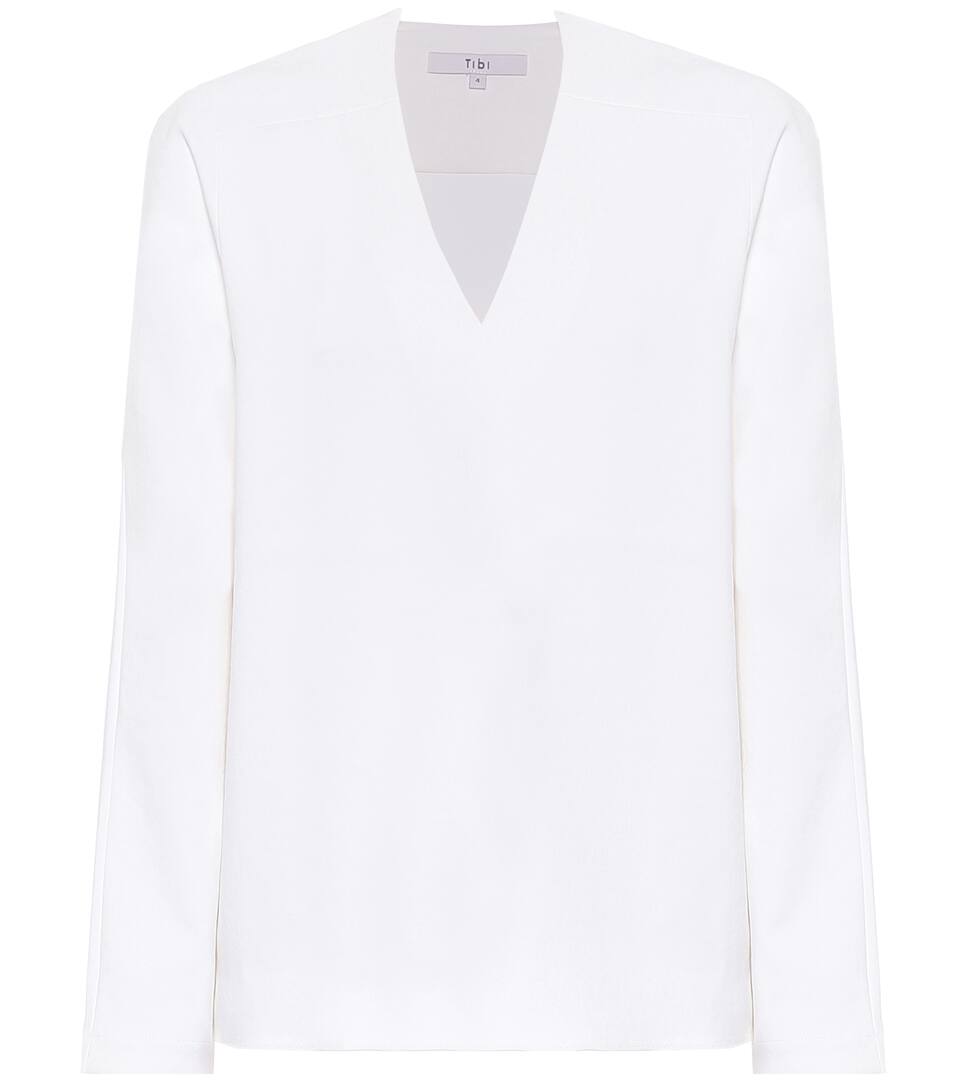 tibi chalky drape top