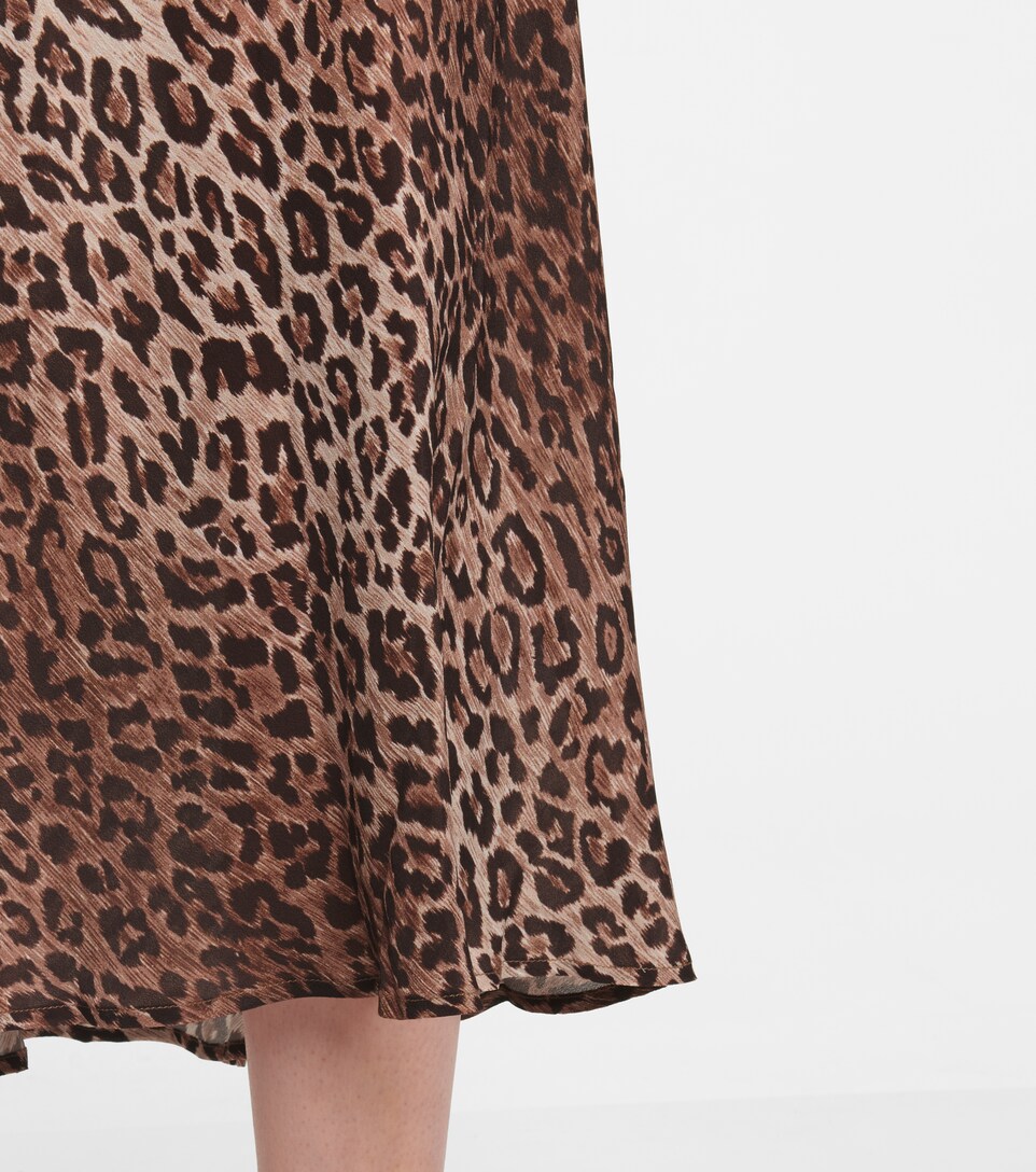 flowy leopard skirt