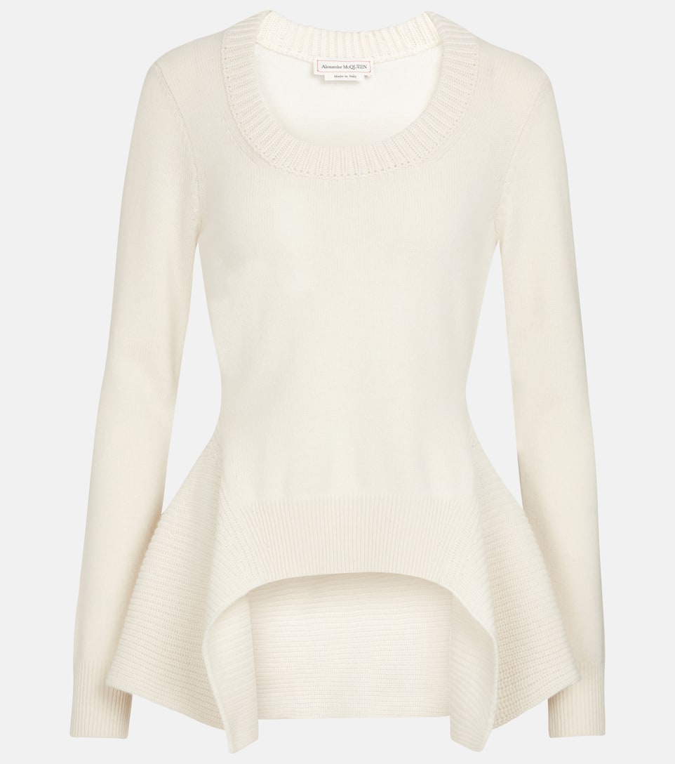 Alexander mcqueen peplum sweater Clearance