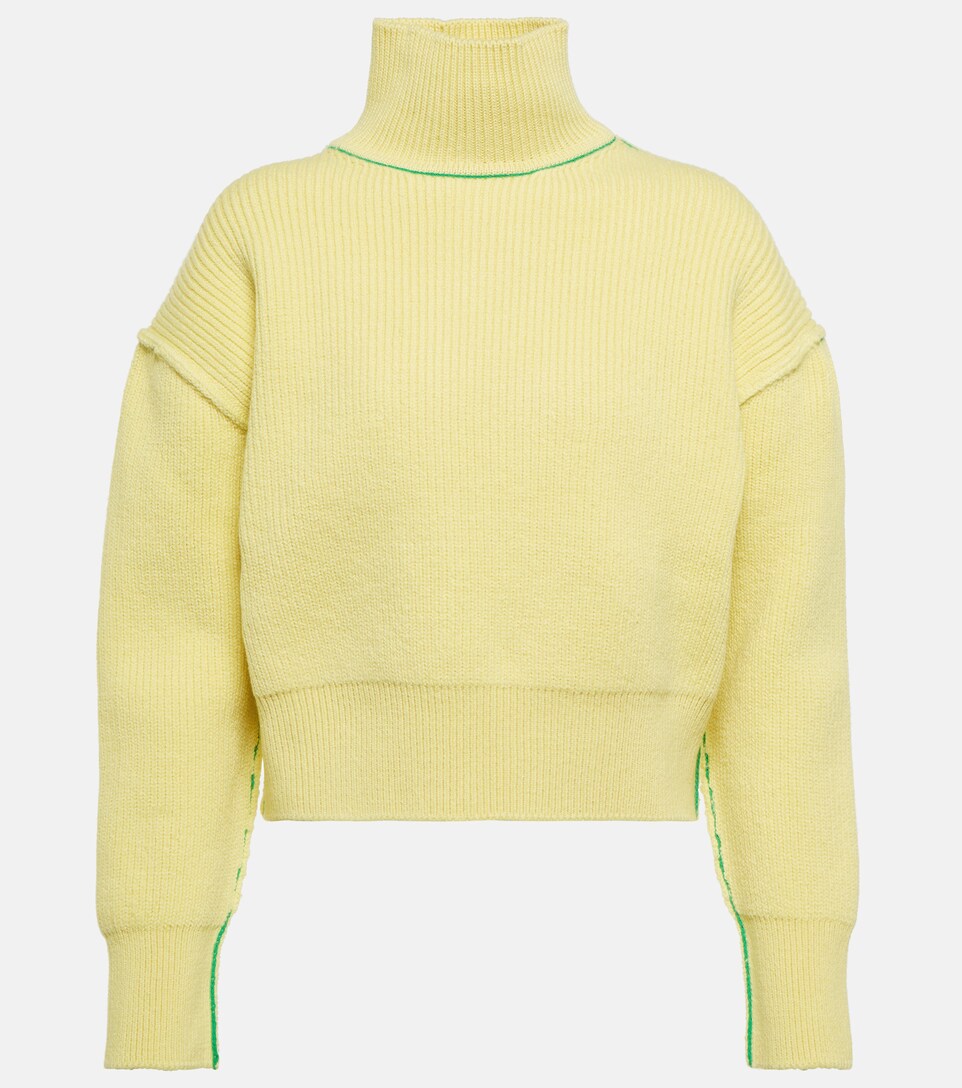 Bottega Veneta Women's Cashmere-Blend Turtleneck Sweater - Yellow