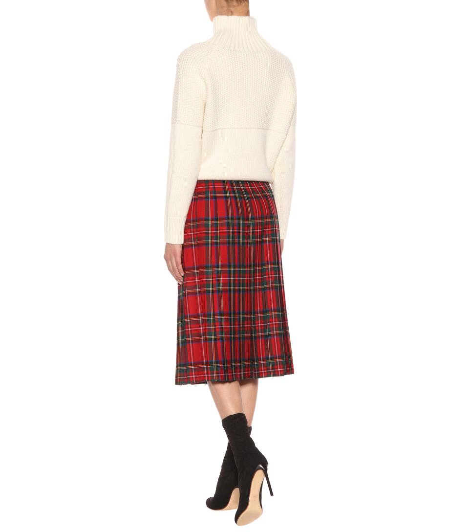burberry taybridge pleated plaid wool midi skirt bright modesens burberry taybridge pleated plaid wool midi skirt bright modesens