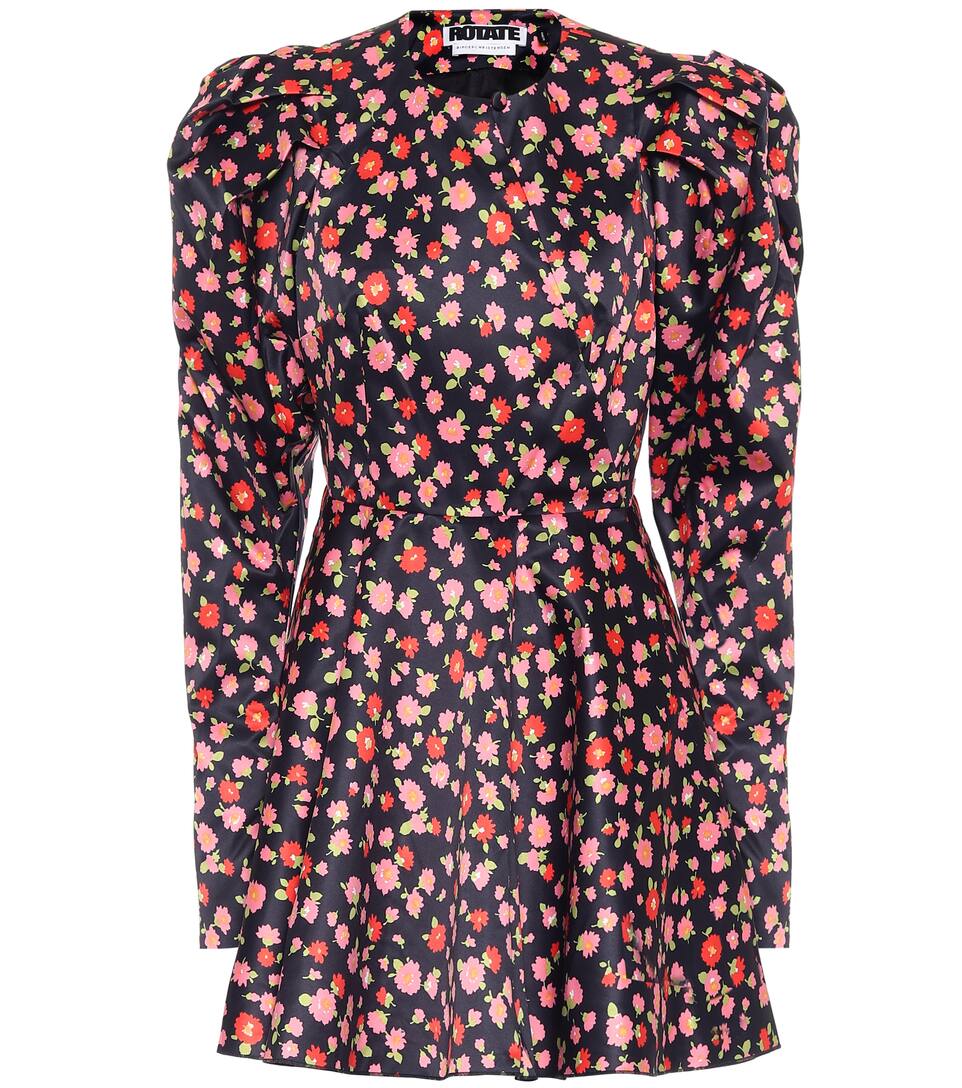 rotate satin mini dress