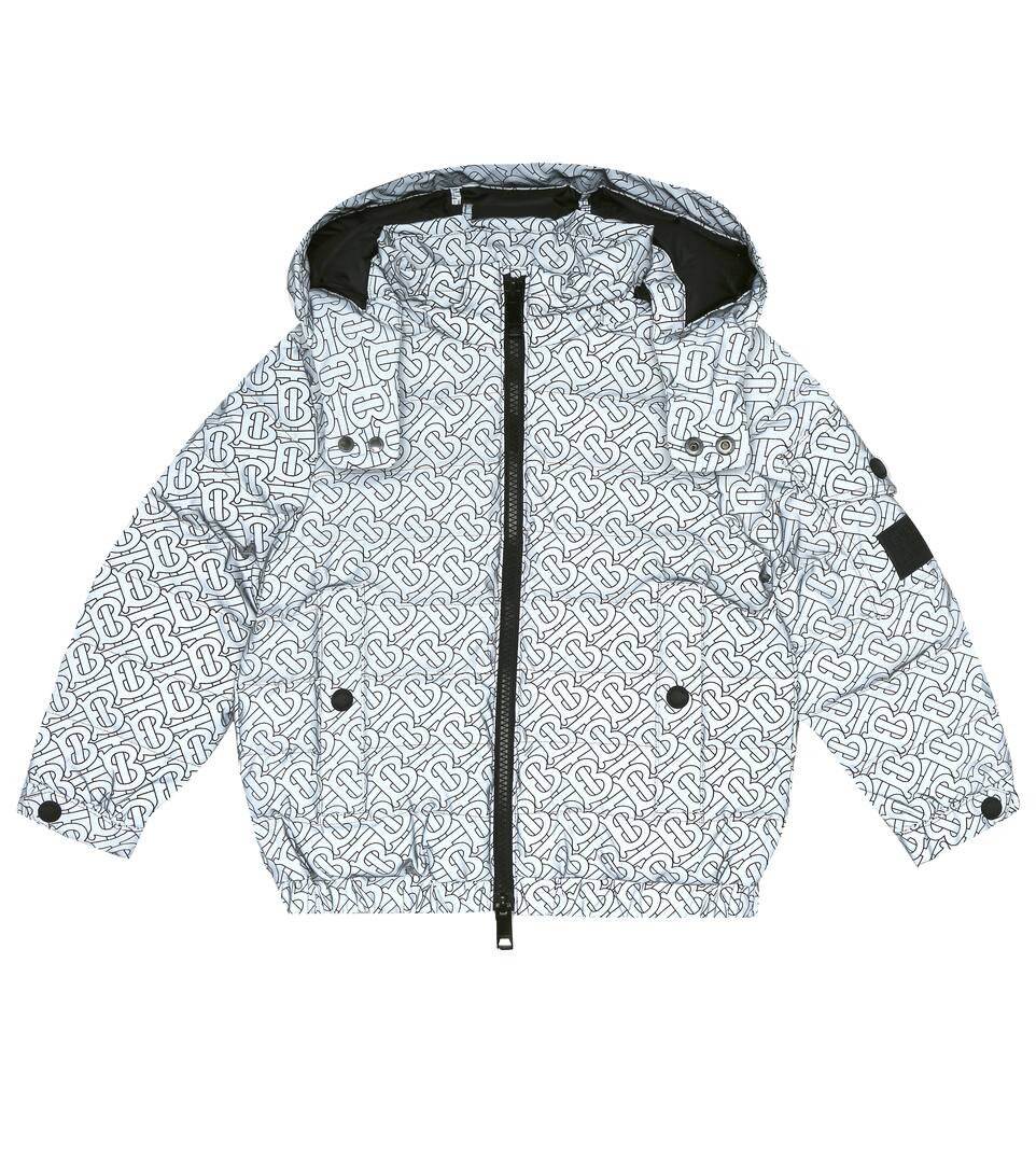 white burberry bubble coat