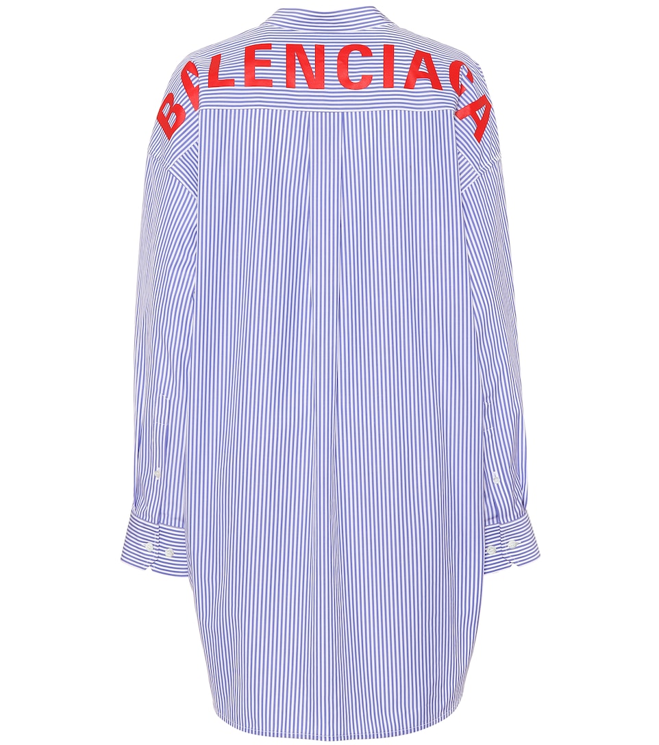 balenciaga oversized striped shirt