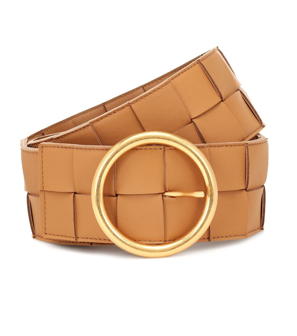 bottega veneta intrecciato leather belt