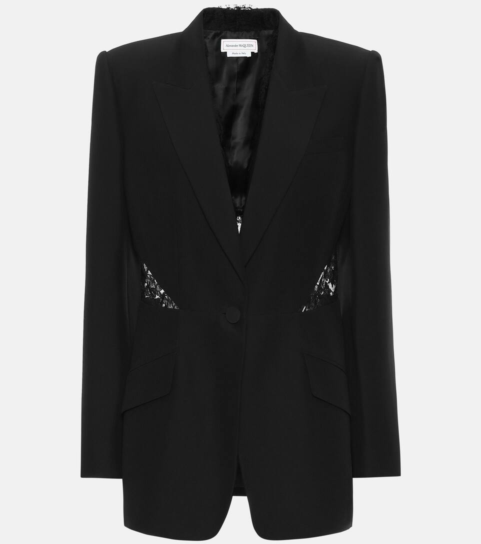 ALEXANDER MCQUEEN EMBELLISHED SINGLE-BREASTED BLAZER,P00436689