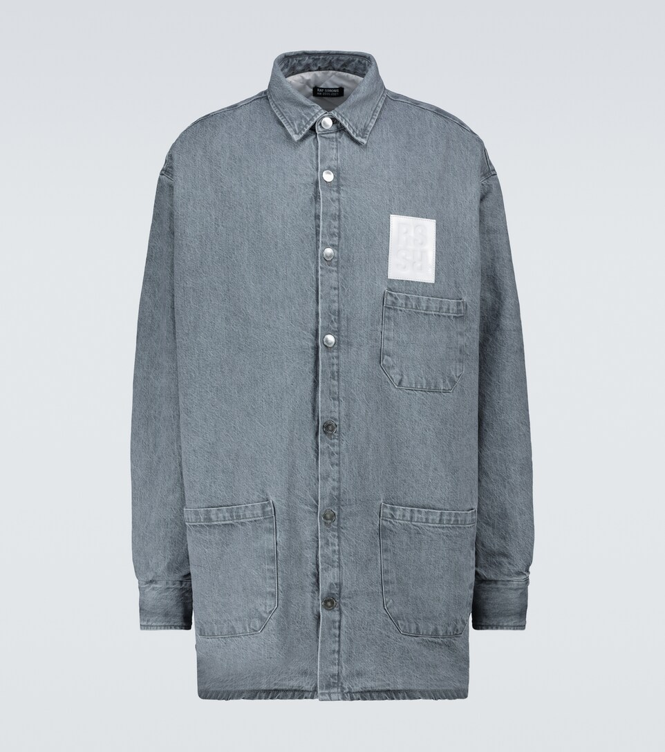 Raf Simons - Padded big-fit denim shirt 