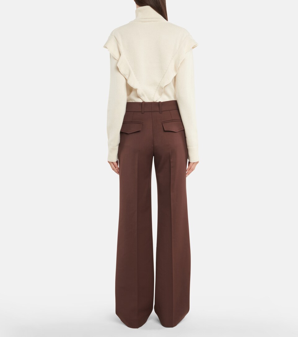 Chloé - High-rise wide-leg wool pants 