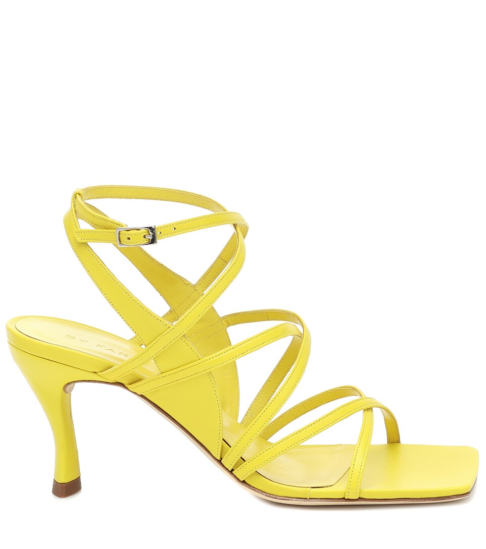yellow evening sandals