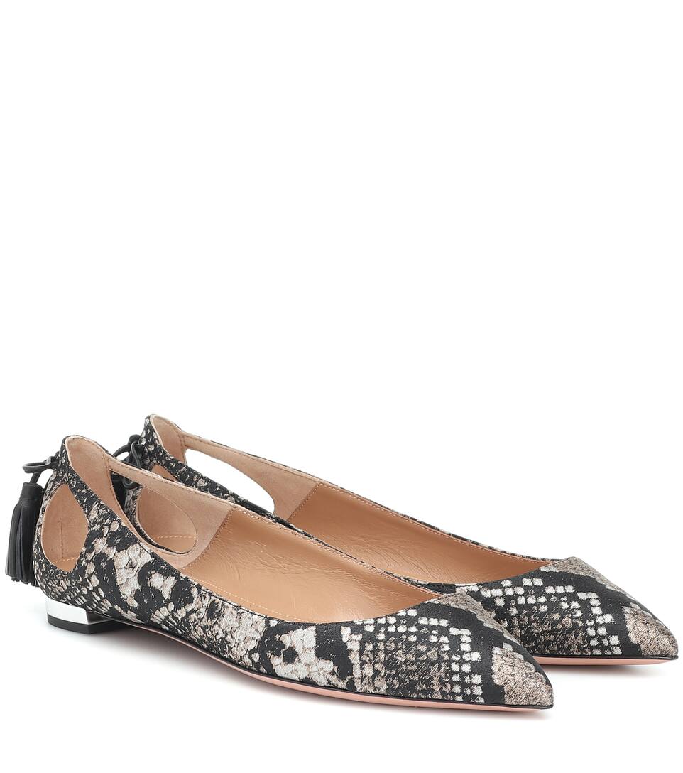 Snake print ballet flats Clearance