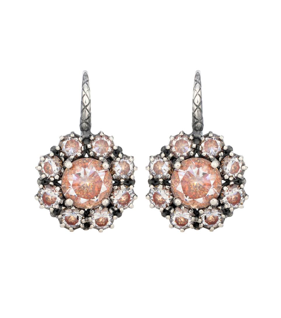 Cubic Zirconia And Silver Earrings Bottega Veneta Mytheresa