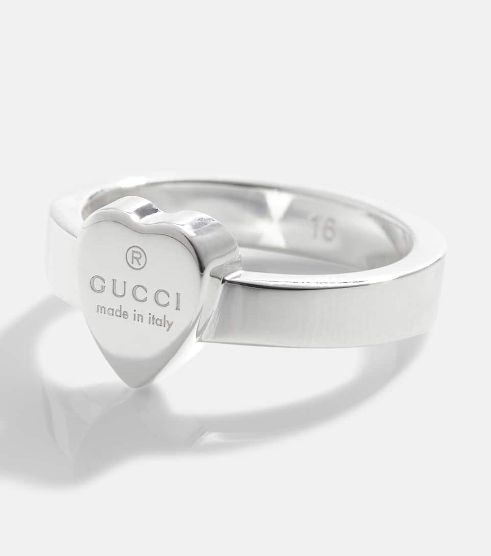 silver heart ring gucci