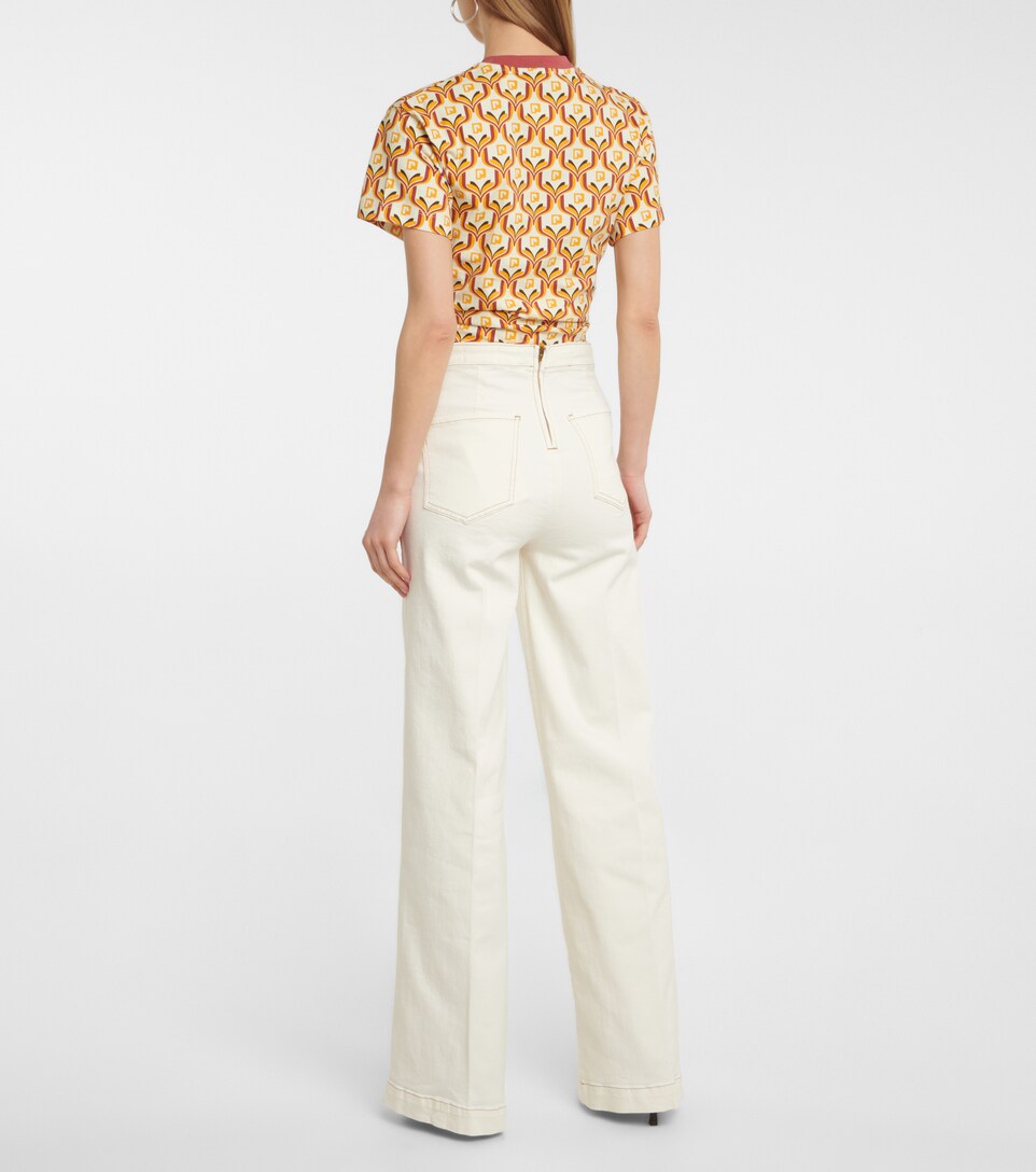Sailor Snap high-rise wide-leg jeans 