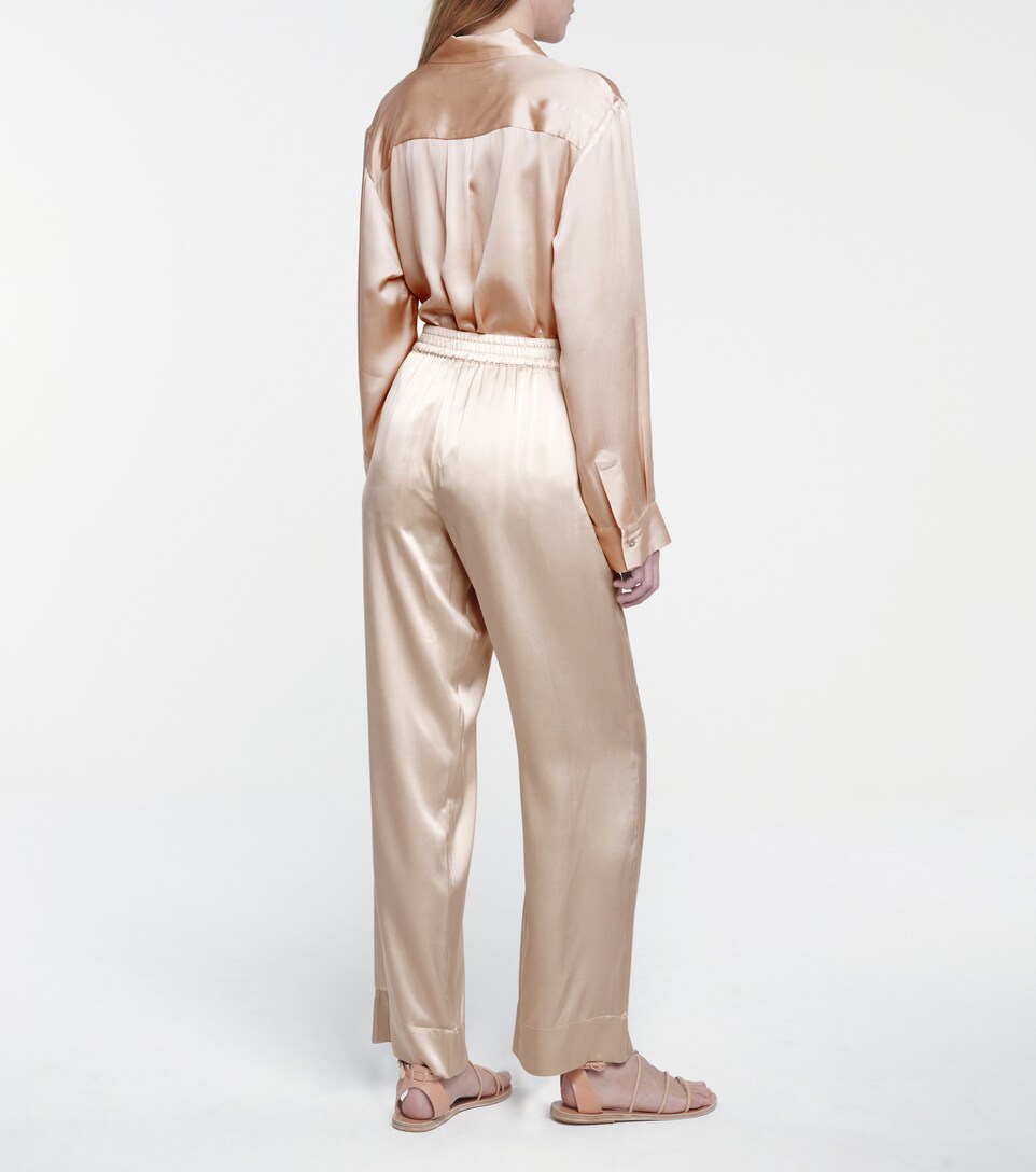 Pantaloni London In Raso Di Seta - Asceno | Mytheresa