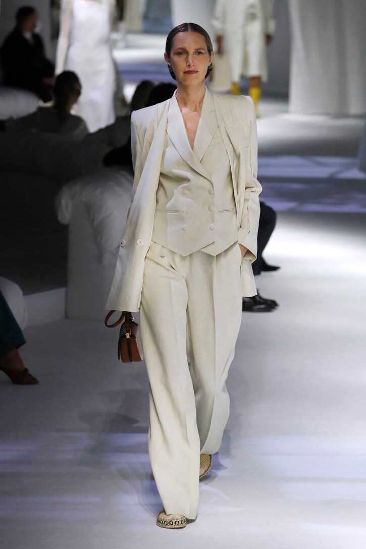 Fendi - High-rise wide-leg linen pants 
