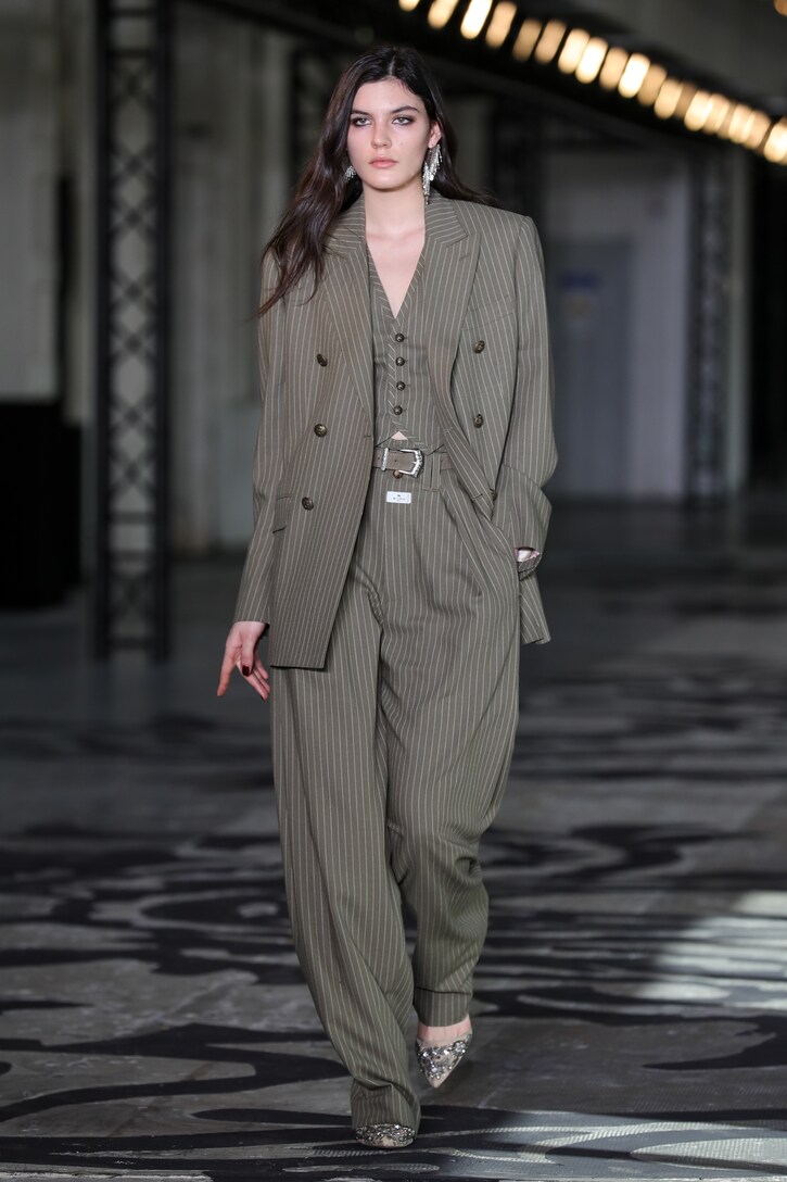 Etro - Blazer gessato in lana | Mytheresa