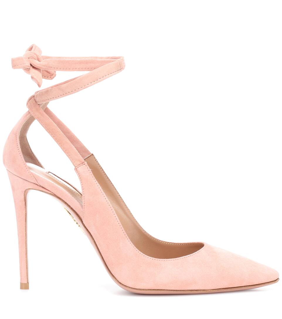 AQUAZZURA MILANO 105 SUEDE PUMPS