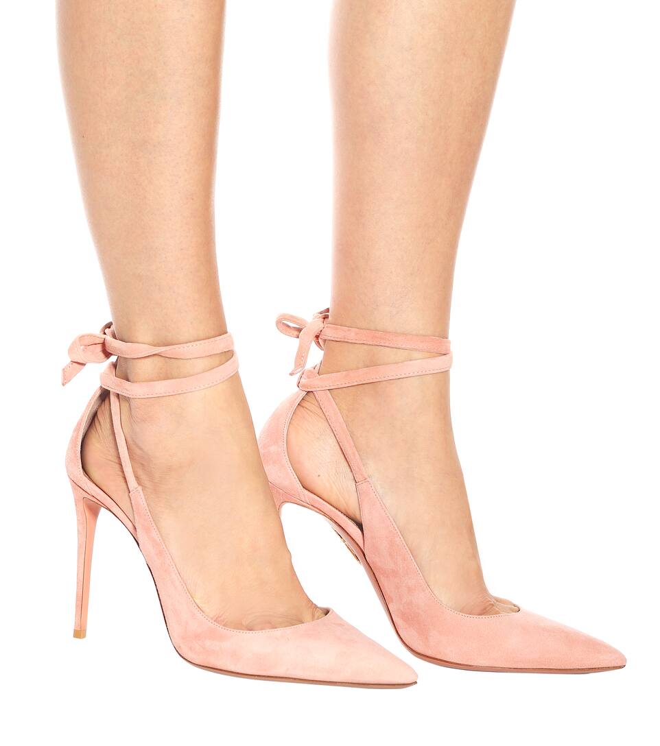 AQUAZZURA MILANO 105 SUEDE PUMPS