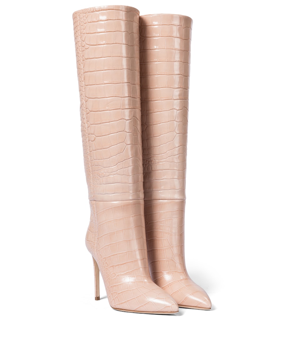 Paris Texas - Botas altas de piel efecto coco | Mytheresa