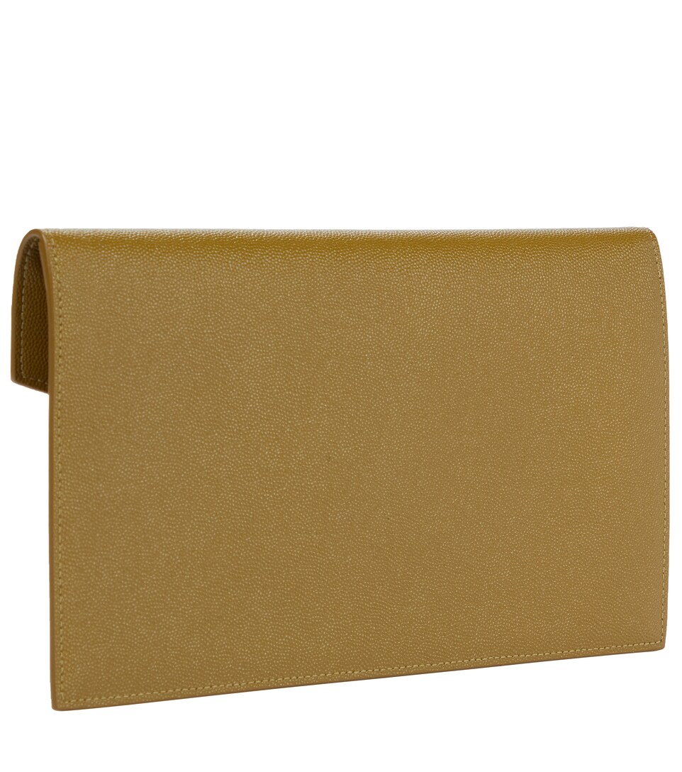 Saint Laurent - Uptown Small leather clutch | Mytheresa