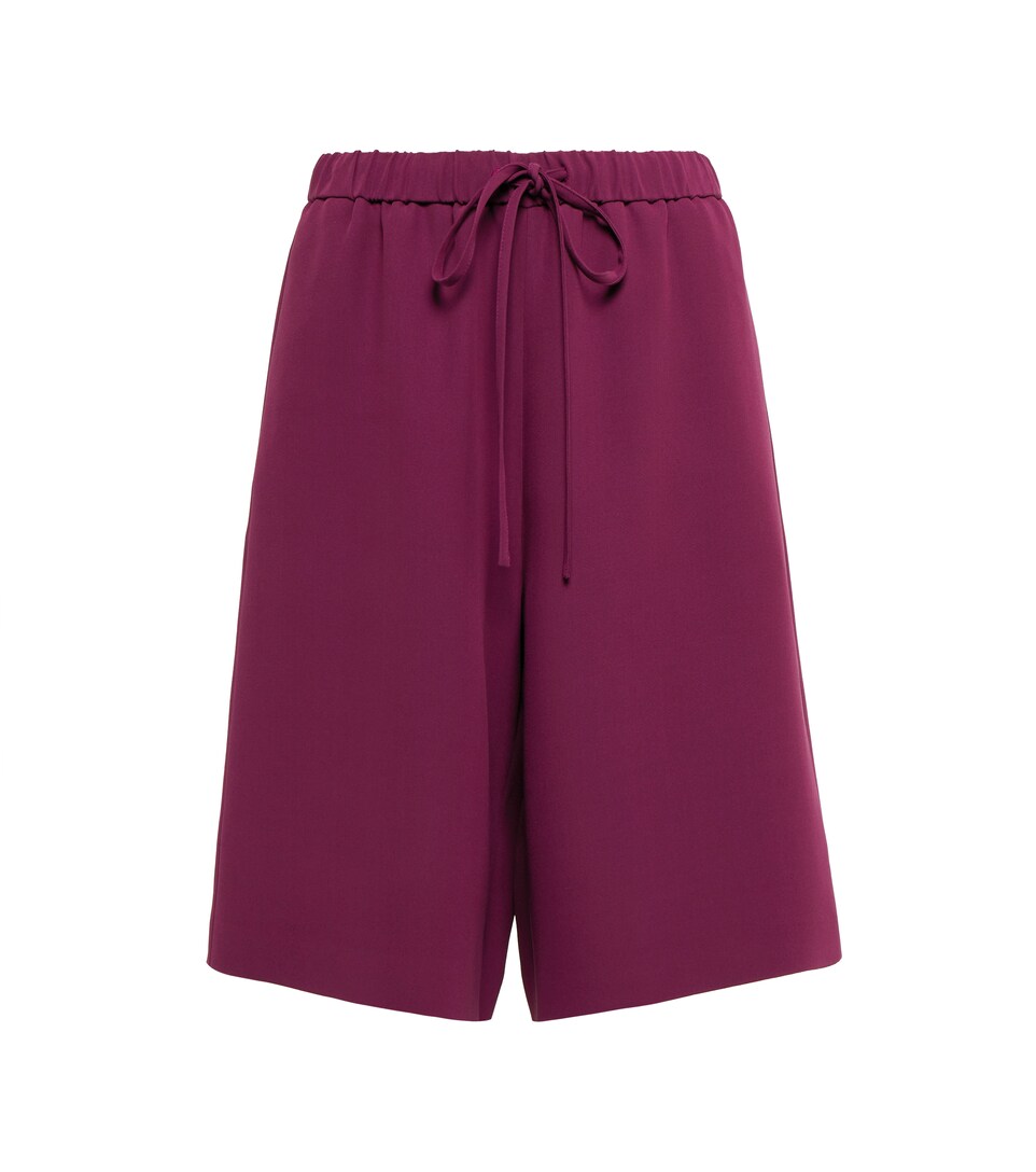 maroon silk shorts
