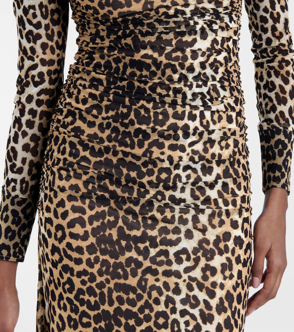ganni leopard print maxi dress