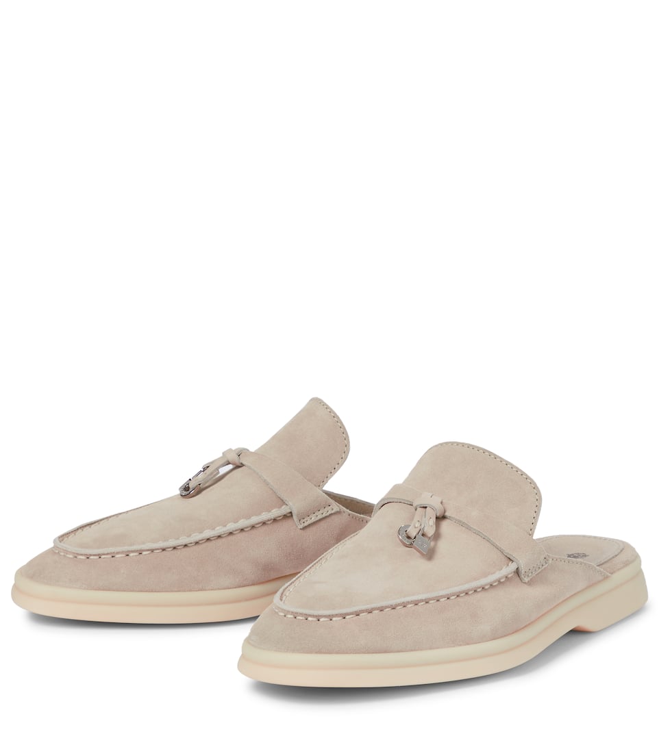 Loro Piana Exclusive To Mytheresa Babouche Charms Walk Suede Slippers Mytheresa
