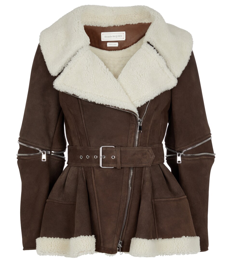 alexander mcqueen shearling jacket