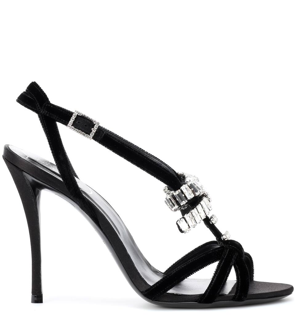 En À Velours Vivier Sin Roger Sandales Cristaux QtxhrsdC