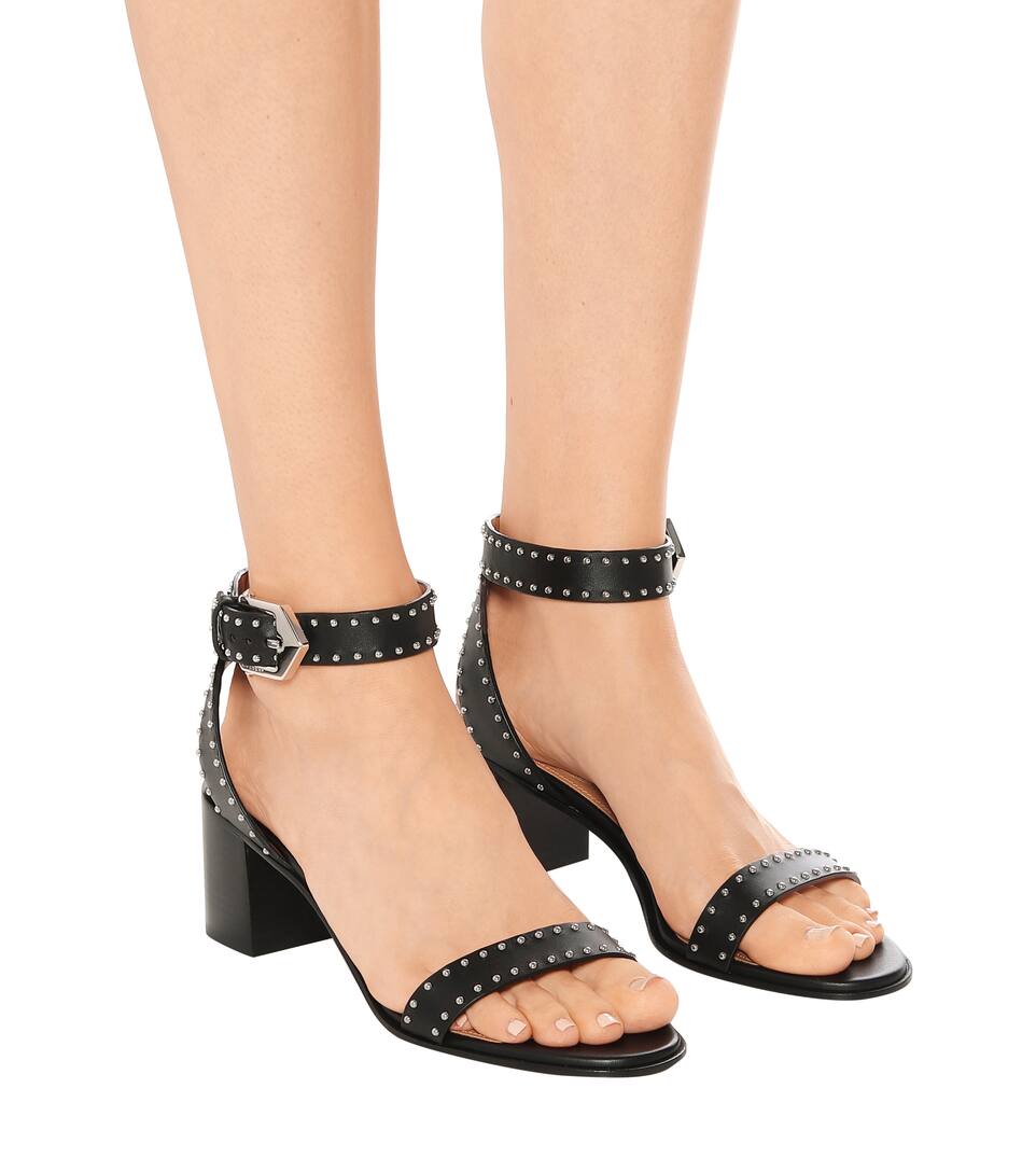 GIVENCHY ELEGANT 60 STUDDED LEATHER SANDALS,P00403013