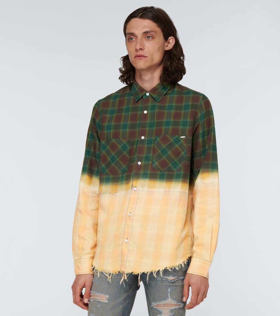 Bleached flannel shirt clearance