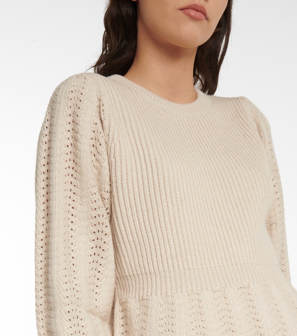 pointelle sweater dress