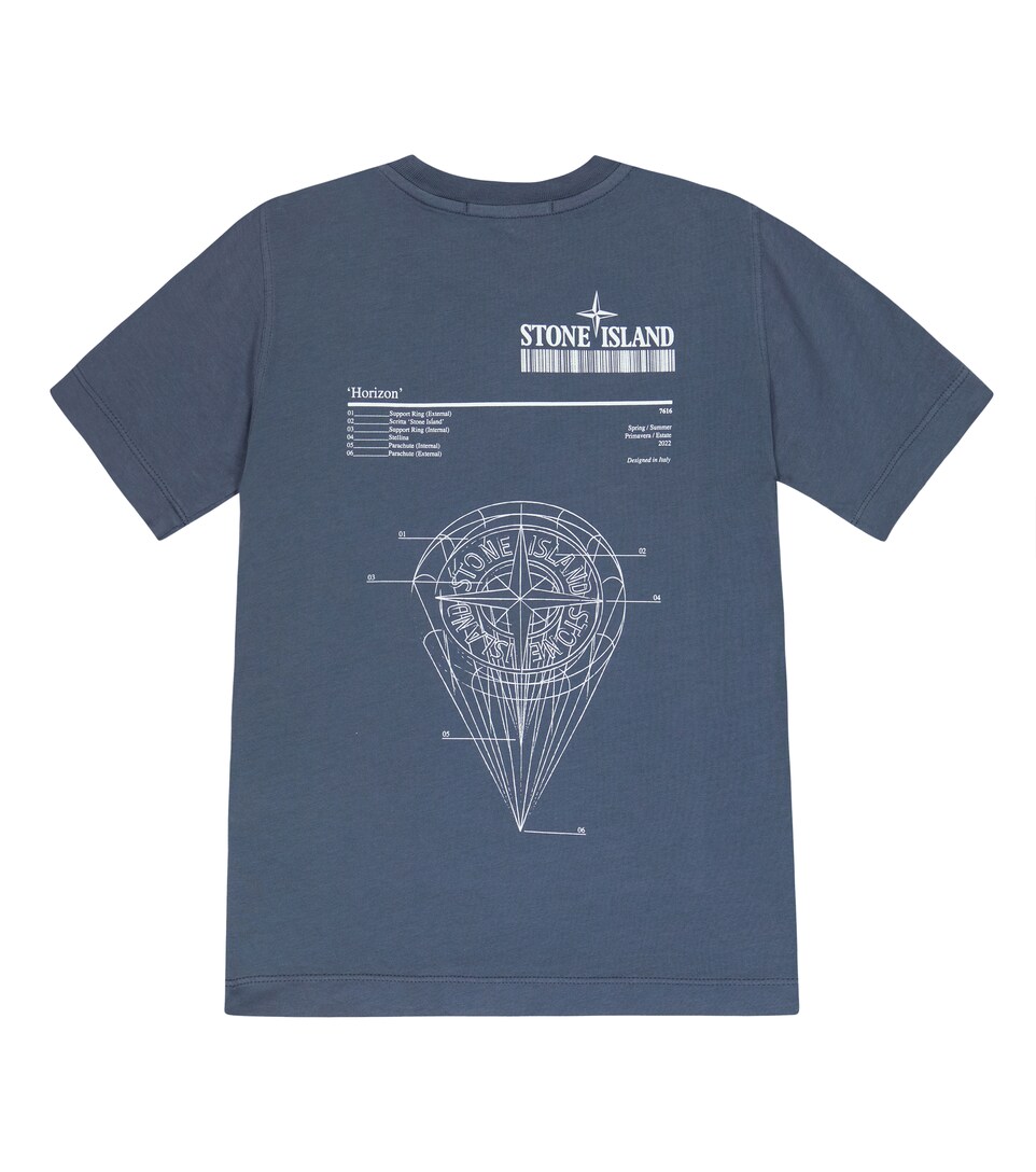 Stone Island Junior - Printed cotton T 
