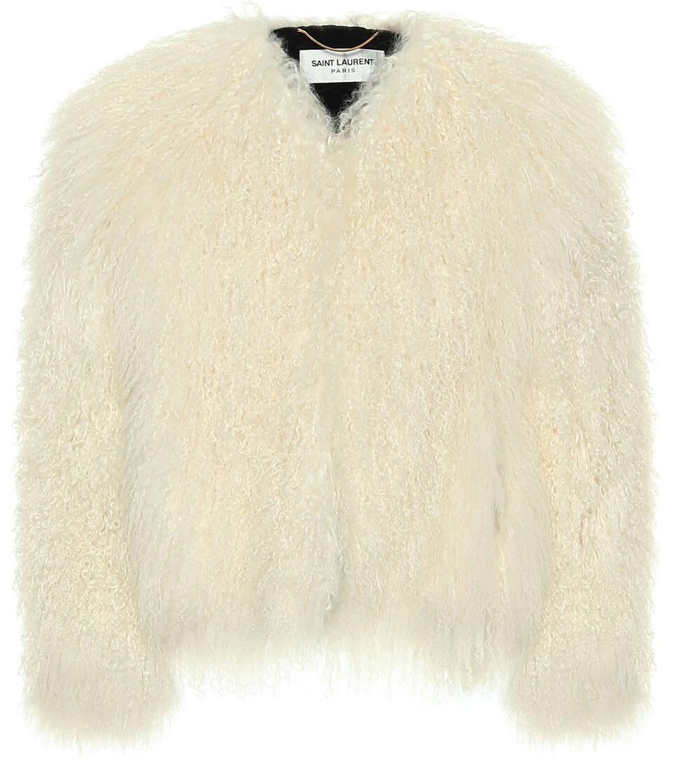 saint laurent shearling coat