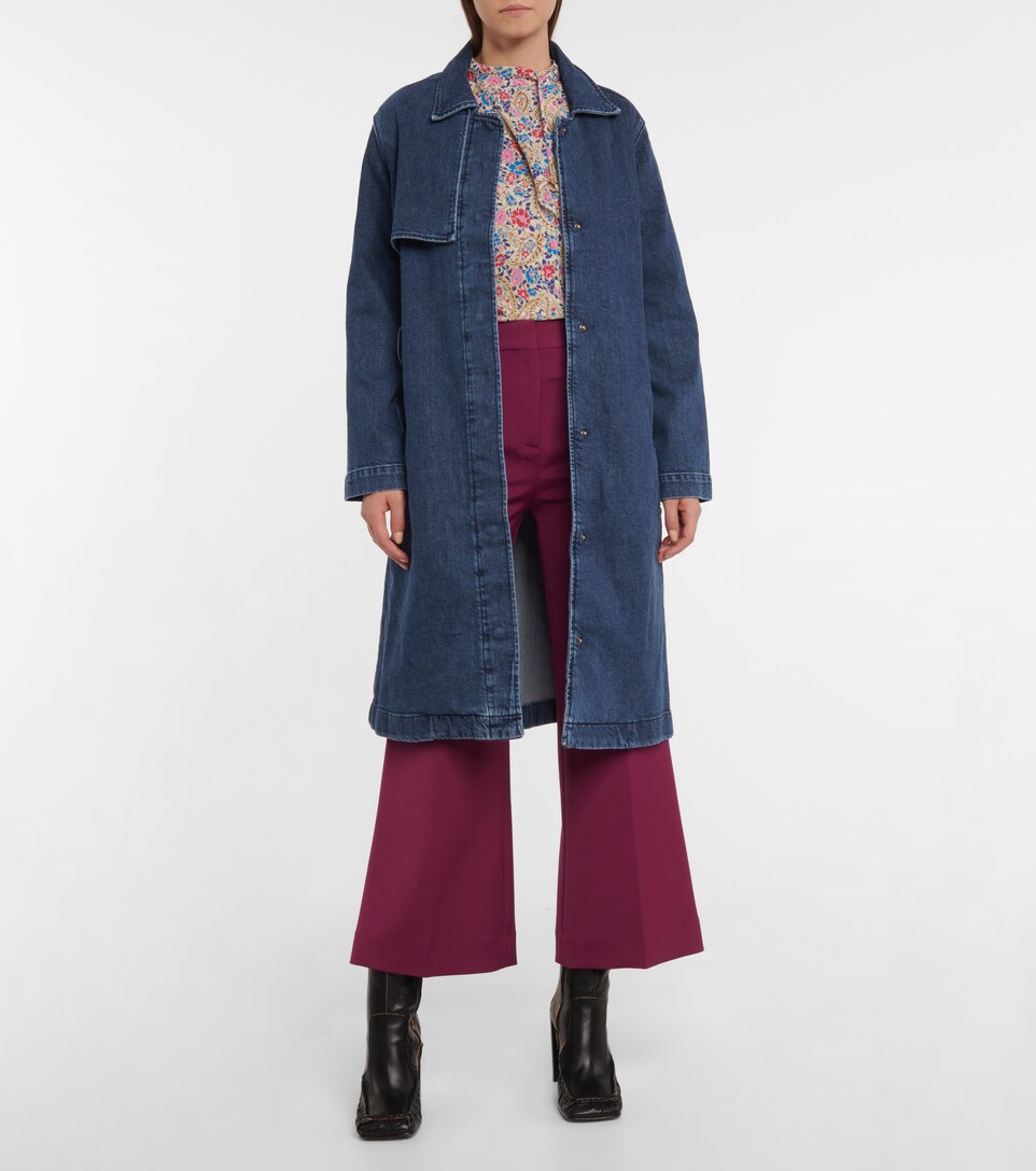 Ever Blue denim trench coat 