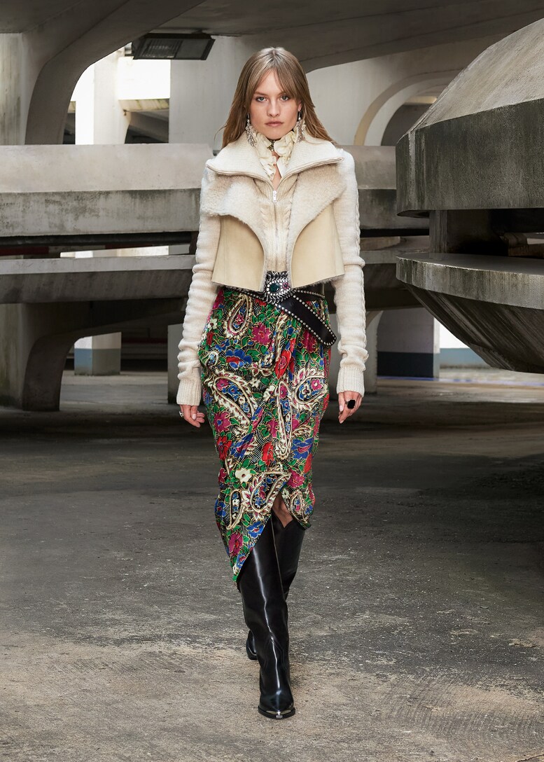 wrap midi skirt