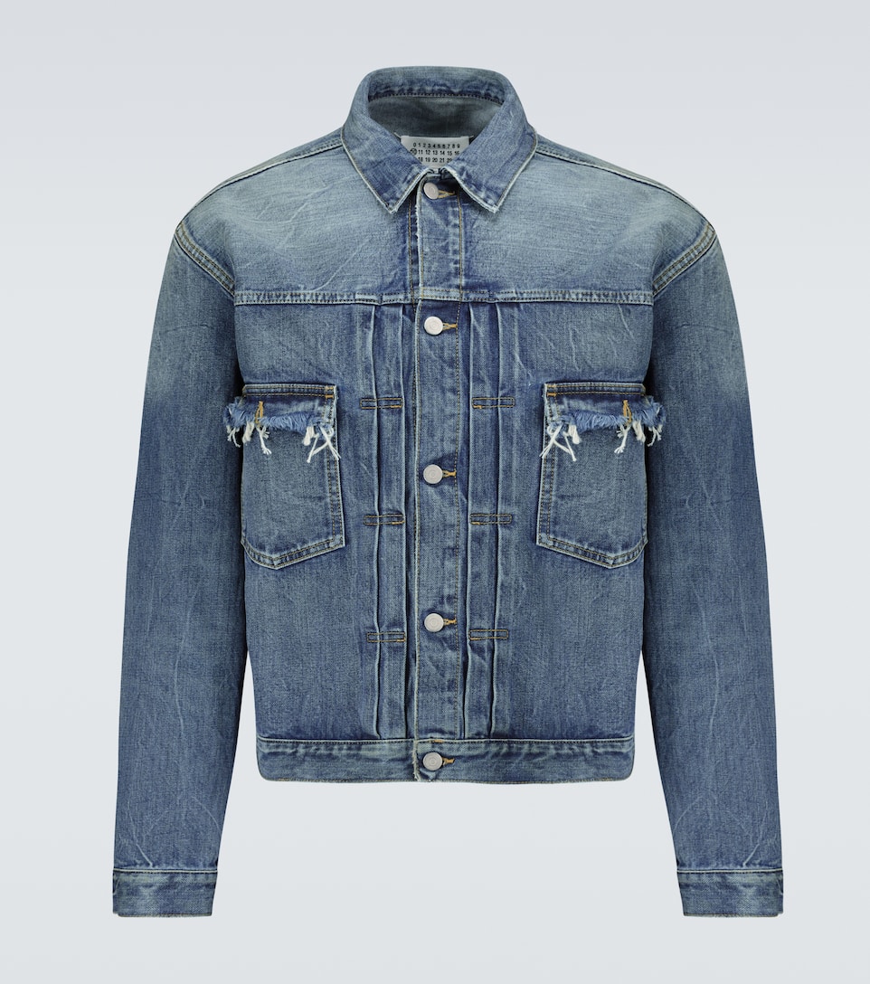 Distress denim jacket clearance