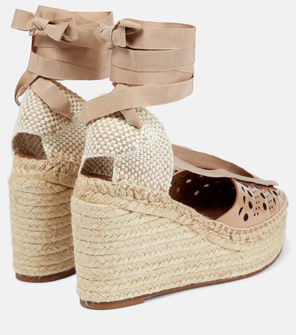 Alaïa Lasercut espadrille wedges Mytheresa