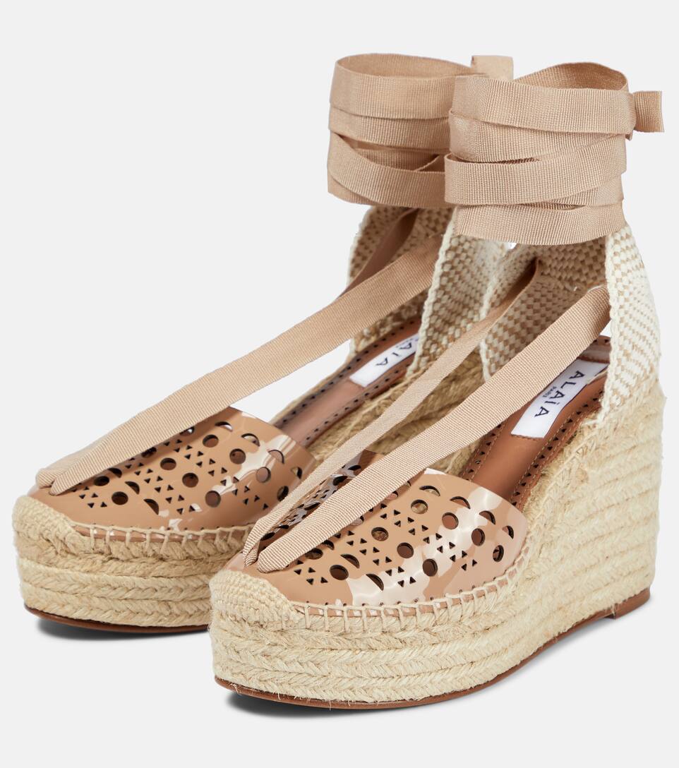 Alaïa Lasercut espadrille wedges Mytheresa