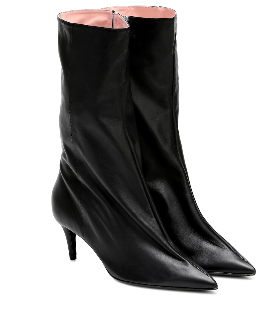 acne black ankle boots