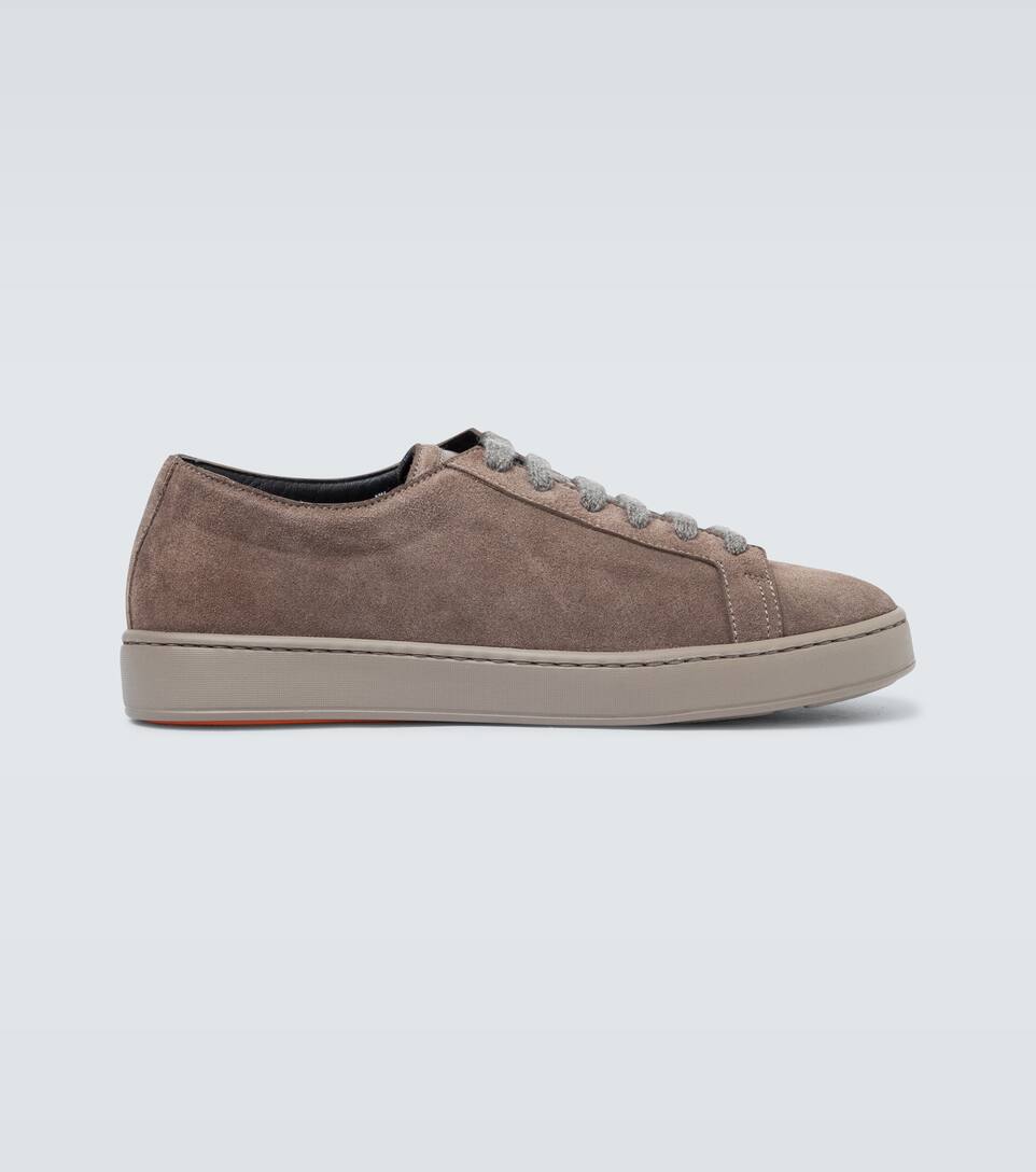 santoni suede sneakers