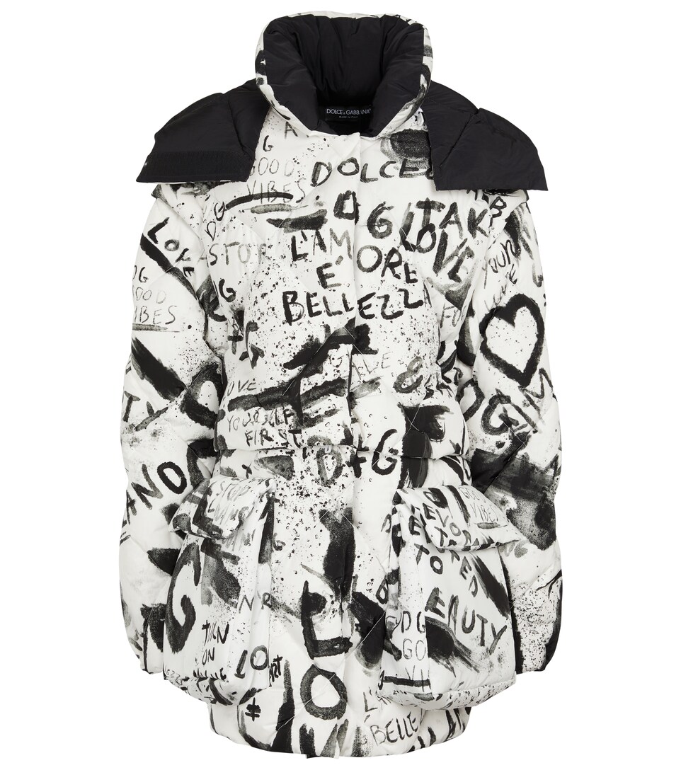 printed down coat