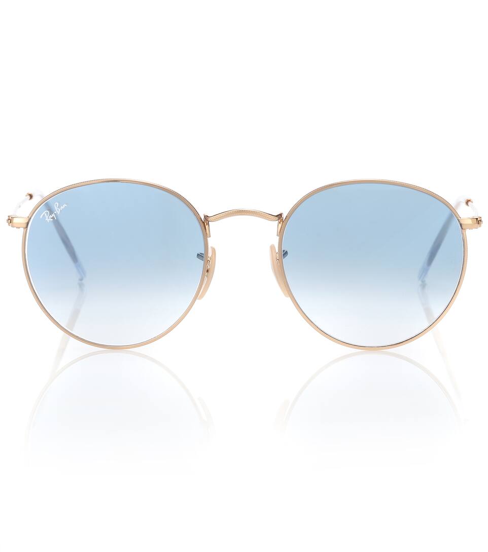 Ray Ban Ray-ban Unisex Gradient Round Sunglasses, 53mm In Gold