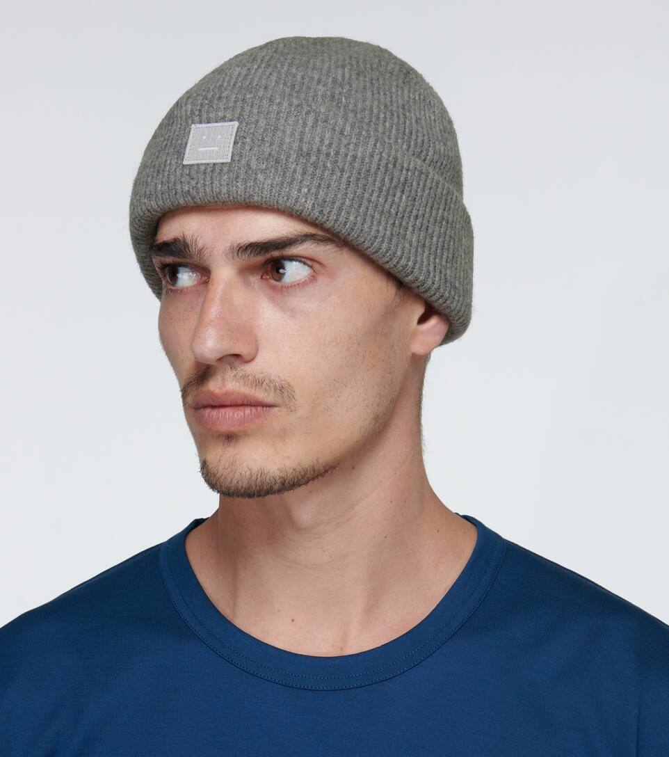 acne studios grey beanie