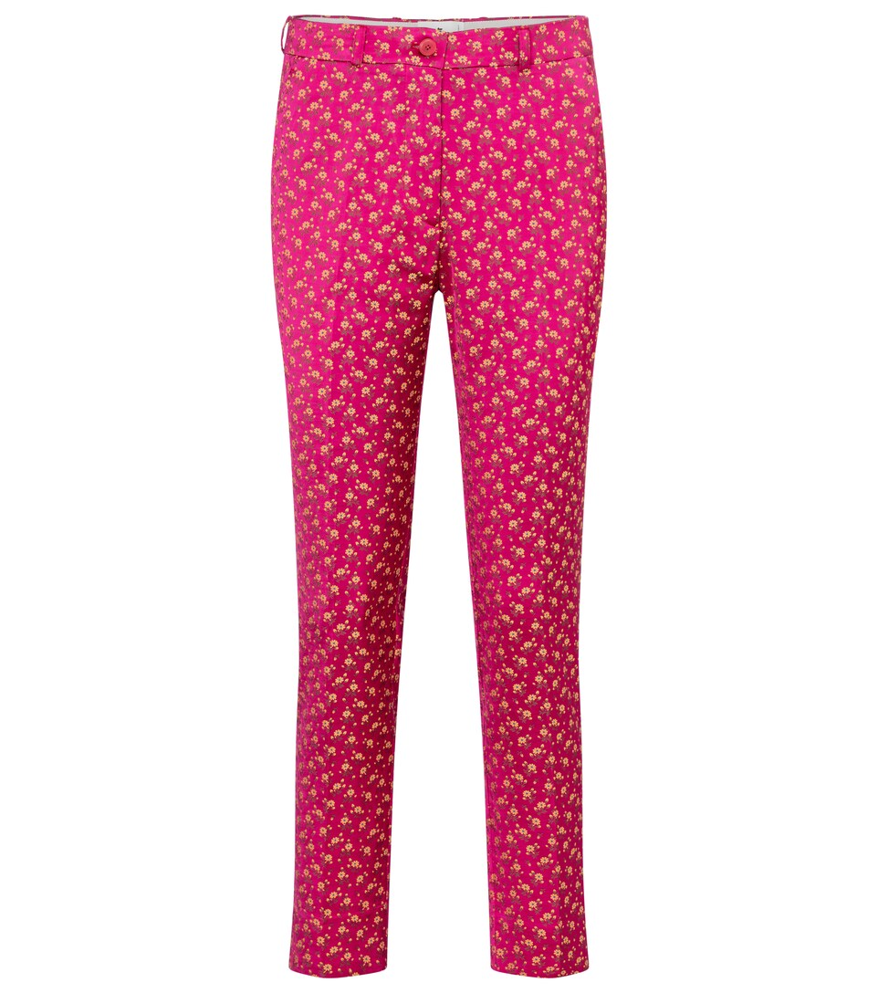 Floral Jacquard Satin Slim Pants | Etro 