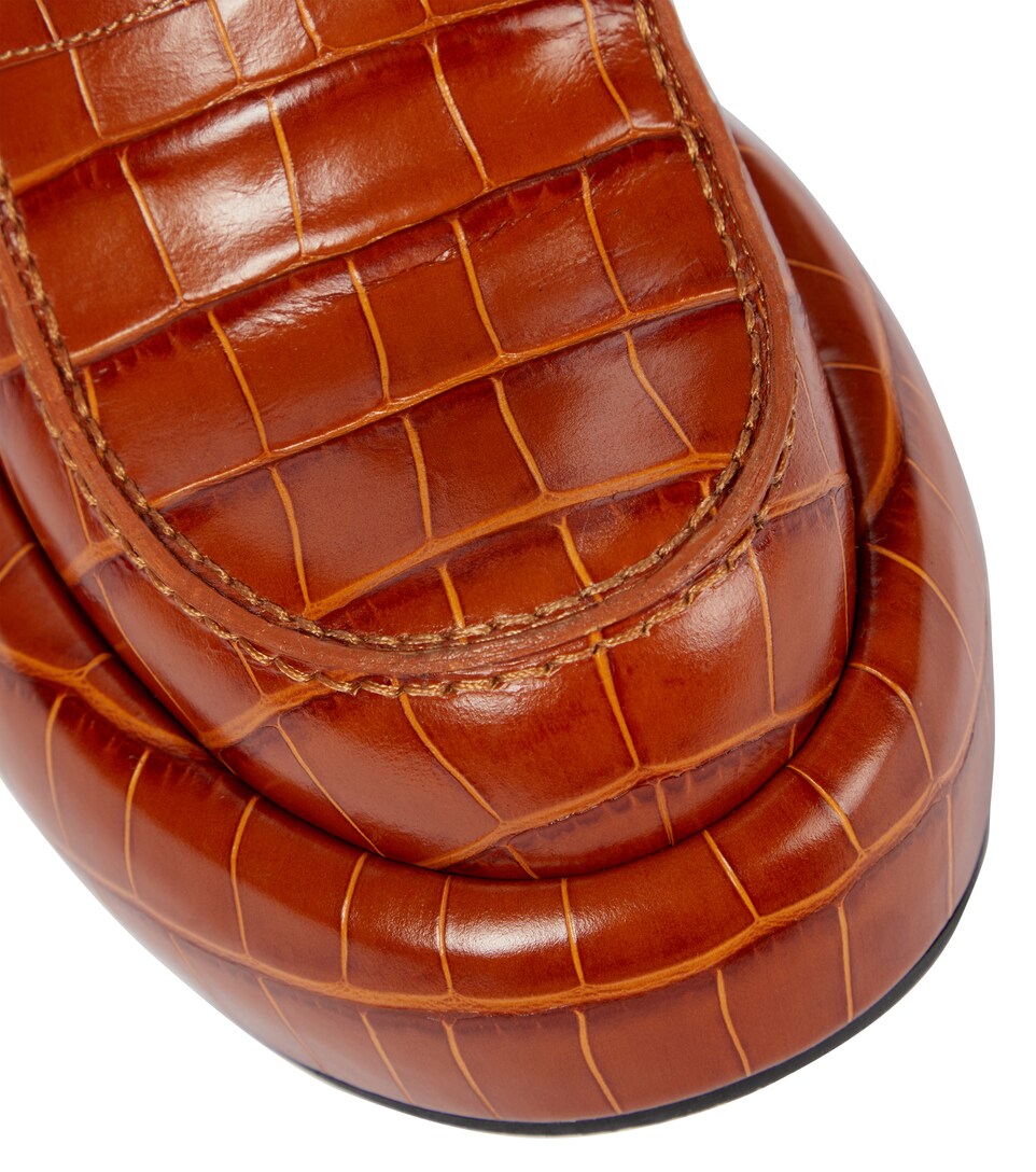 Loewe - Botines de piel efecto coco | Mytheresa