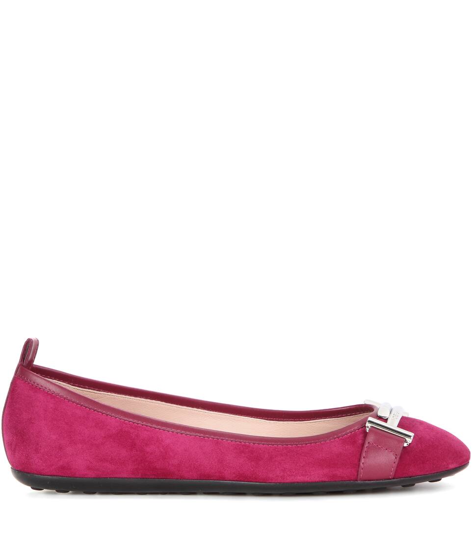 TOD'S Double T suede ballerinas